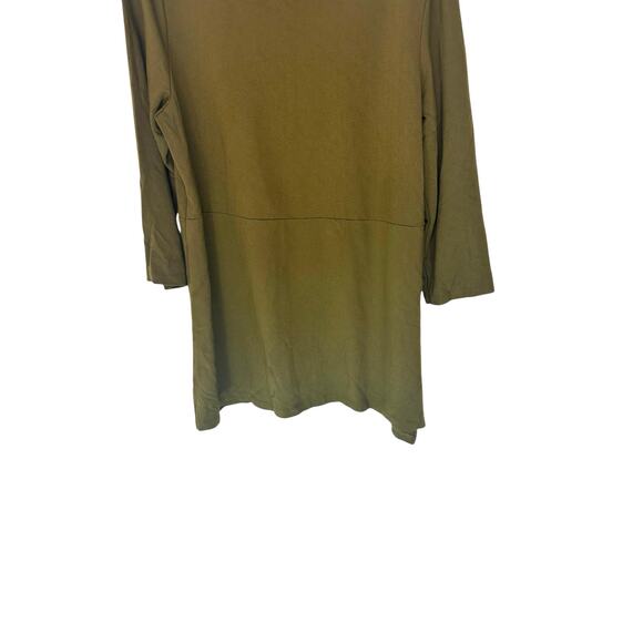 J. Jill Ponte Tunic Top Brown Basic 3/4 Sleeve Scoop Neck Basic Stretch Large - Picture 6 of 12